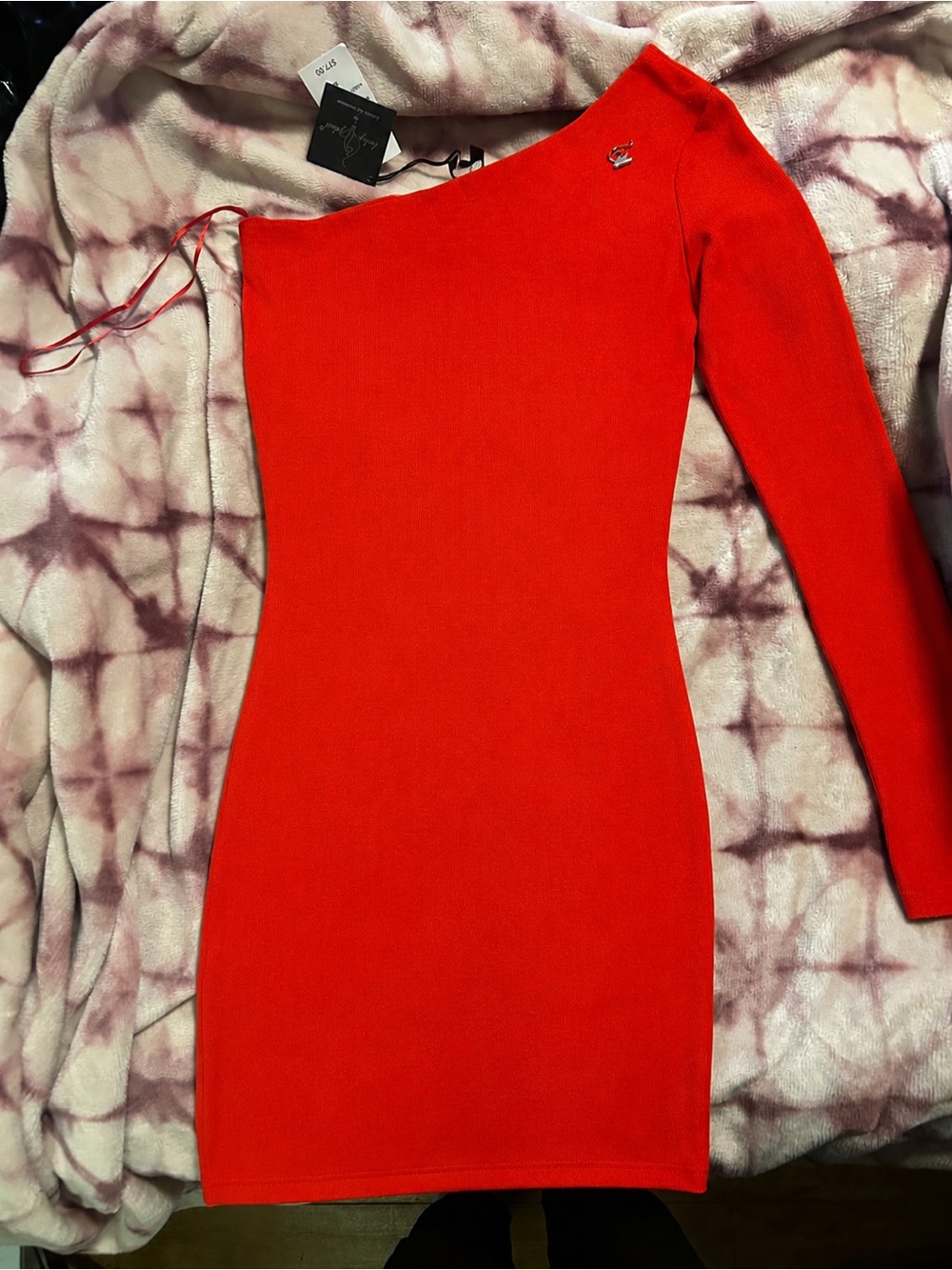 Baby Phat Red One-Shoulder Bodycon Dress